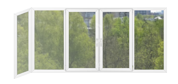 Г-образная рама на балкон 360×140 Salamander